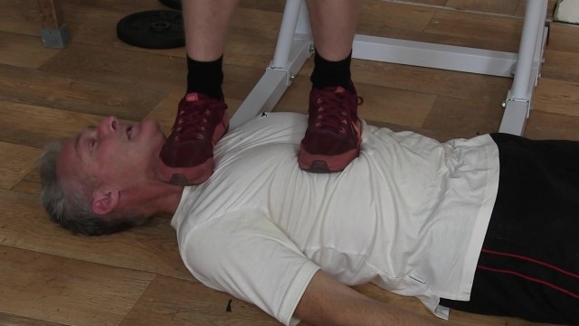 Marty Trampling In The Gym Wearing Trainers And Socks HD