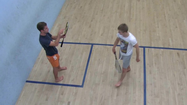 Luke A And William Playing Squash Barefoot HD
