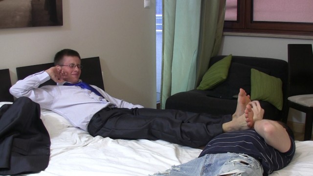 Craig Foot Worship Wearing A Suit FREE Preview